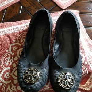 Tory Burch Black Flats Size 8